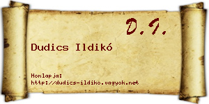 Dudics Ildikó névjegykártya